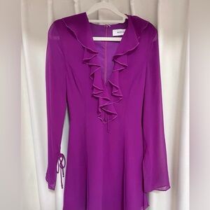 Mishka Vibrant Purple Long Sleeve Dress